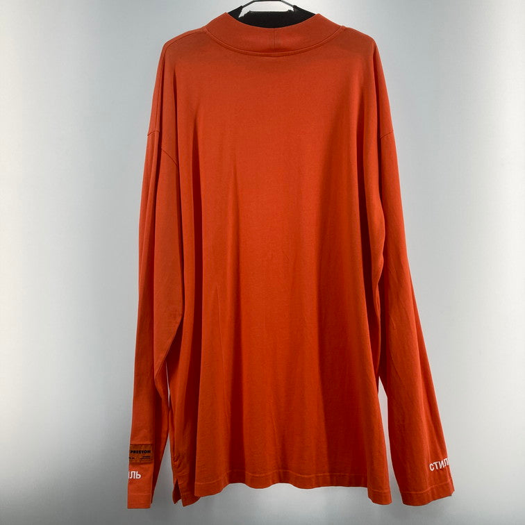 【中古品】【メンズ】 HERON PRESTON HMAB001F18600021 CTNMB TURTLE-NECK LS T-SHIRT ロンT 長袖Ｔシャツ 142-251228-WA-07-iwa サイズ：L カラー：オレンジ 万代Net店