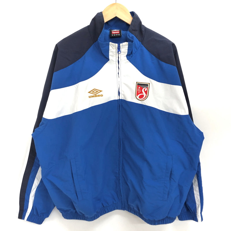 【中古品】【メンズ】 SUPREME × UMBRO シュプリーム アンブロ 23SS TRACK JACKET トラックジャケット アウター 149-260701-rs-03-fur サイズ：ASIA L カラー：ブルー/ベージュ/ホワイト 万代Net店