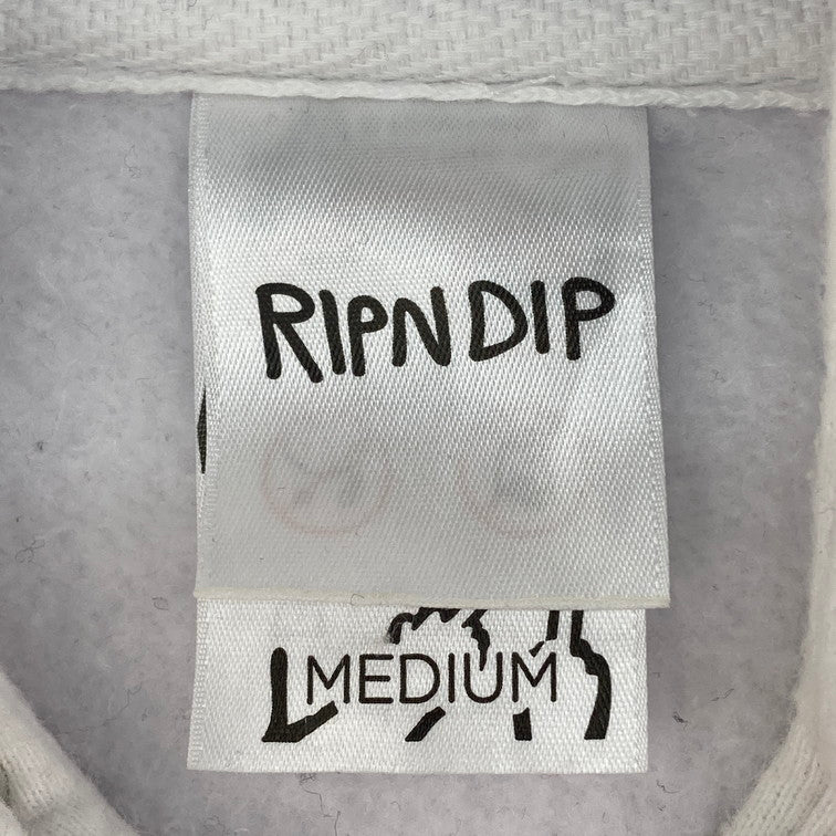 【中古品】【メンズ】 INDEPENDENT インディペンデント RIPNDIP × INDEPENDENT IND4000C PULLOVER HOODIE プルオーバー パーカー 142-251230-WA-01-iwa サイズ：M カラー：ホワイト 万代Net店