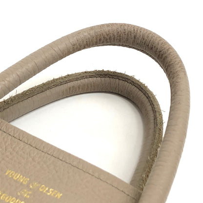 【現状渡し品】【レディース】 YOUNG&OLSEN THE DRYGOODS STORE ヤングアンドオルセン EMBOSSED LEATHER TOTE M エンボス レザートート バッグ 鞄 188-260701-rs-08-fur カラー：ベージュ系 万代Net店
