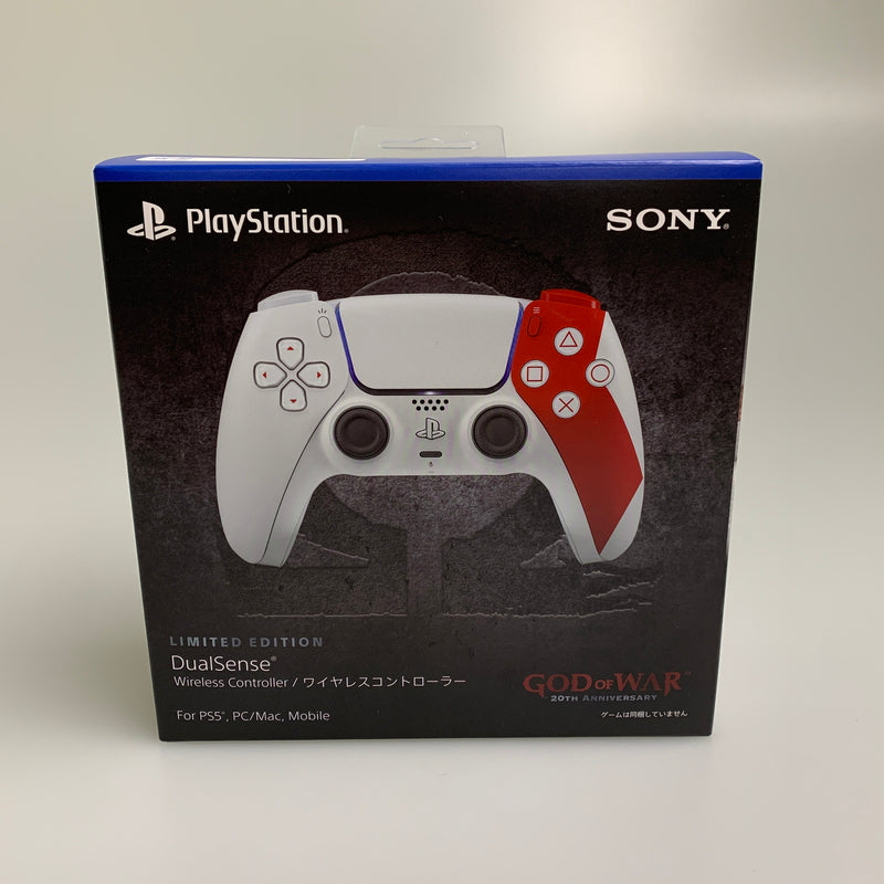 【未使用品】 SONY ソニー PS5 DualSense ワイヤレスコントローラー ゴッド・オブ・ウォー 20th Anniversary リミテッドエディション 024-260523-AS-5-min 万代Net店