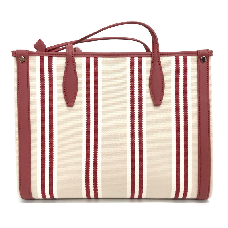 【中古品】【レディース】 KATE SPADE ケイトスペード STRIPE TOTE BAG ストライプ トートバッグ 鞄 バッグ 188-260701-rs-07-fur カラー：レッド/ベージュ 万代Net店