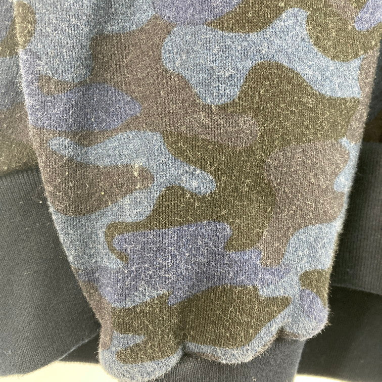【現状渡し品】【メンズ】 STUDIO SEVEN L/S PK パーカー カモフラ 142-251230-WA-03-iwa サイズ：M カラー：ネイビー系 万代Net店