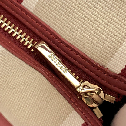 【中古品】【レディース】 KATE SPADE ケイトスペード STRIPE TOTE BAG ストライプ トートバッグ 鞄 バッグ 188-260701-rs-07-fur カラー：レッド/ベージュ 万代Net店