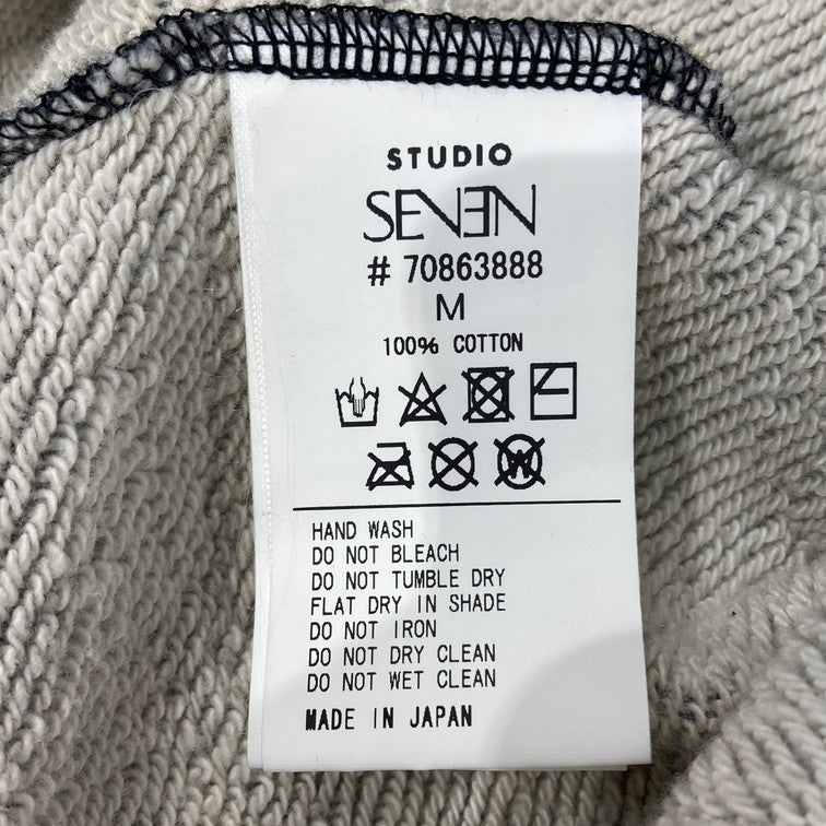 【現状渡し品】【メンズ】 STUDIO SEVEN L/S PK パーカー カモフラ 142-251230-WA-03-iwa サイズ：M カラー：ネイビー系 万代Net店