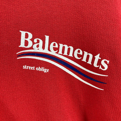 【現状渡し品】【メンズ】 Balements L/S PK パーカー 142-251230-WA-04-iwa サイズ：M カラー：レッド 万代Net店