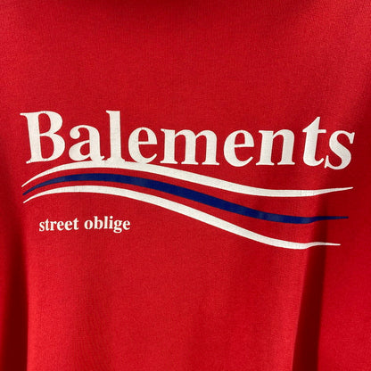 【現状渡し品】【メンズ】 Balements L/S PK パーカー 142-251230-WA-04-iwa サイズ：M カラー：レッド 万代Net店