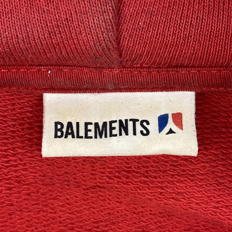 【現状渡し品】【メンズ】 Balements L/S PK パーカー 142-251230-WA-04-iwa サイズ：M カラー：レッド 万代Net店