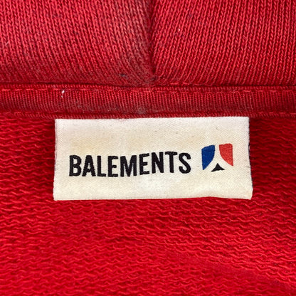 【現状渡し品】【メンズ】 Balements L/S PK パーカー 142-251230-WA-04-iwa サイズ：M カラー：レッド 万代Net店