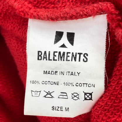 【現状渡し品】【メンズ】 Balements L/S PK パーカー 142-251230-WA-04-iwa サイズ：M カラー：レッド 万代Net店