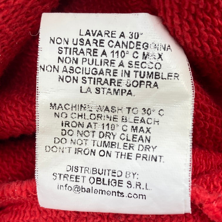 【現状渡し品】【メンズ】 Balements L/S PK パーカー 142-251230-WA-04-iwa サイズ：M カラー：レッド 万代Net店
