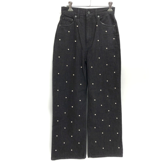 【中古美品】【レディース】 AMIRI アメリ PEARL DENIM PANTS 01320580930 パール デニムパンツ ボトムス 168-260706-rs-01-fur サイズ：24 カラー：ブラックインディゴ 万代Net店