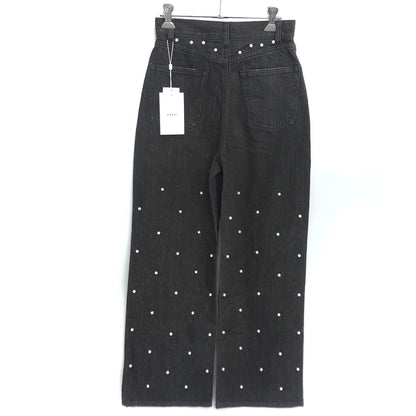 【中古美品】【レディース】 AMIRI アメリ PEARL DENIM PANTS 01320580930 パール デニムパンツ ボトムス 168-260706-rs-01-fur サイズ：24 カラー：ブラックインディゴ 万代Net店