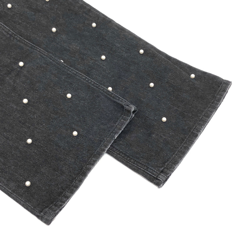 【中古美品】【レディース】 AMIRI アメリ PEARL DENIM PANTS 01320580930 パール デニムパンツ ボトムス 168-260706-rs-01-fur サイズ：24 カラー：ブラックインディゴ 万代Net店