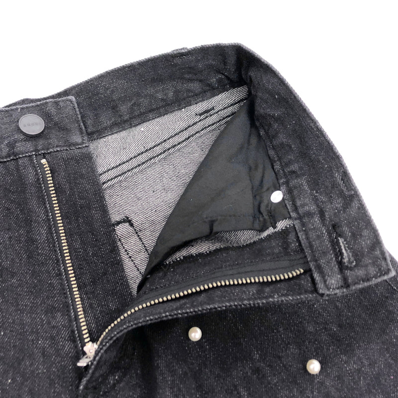 【中古美品】【レディース】 AMIRI アメリ PEARL DENIM PANTS 01320580930 パール デニムパンツ ボトムス 168-260706-rs-01-fur サイズ：24 カラー：ブラックインディゴ 万代Net店