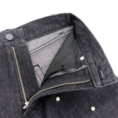【中古美品】【レディース】 AMIRI アメリ PEARL DENIM PANTS 01320580930 パール デニムパンツ ボトムス 168-260706-rs-01-fur サイズ：24 カラー：ブラックインディゴ 万代Net店