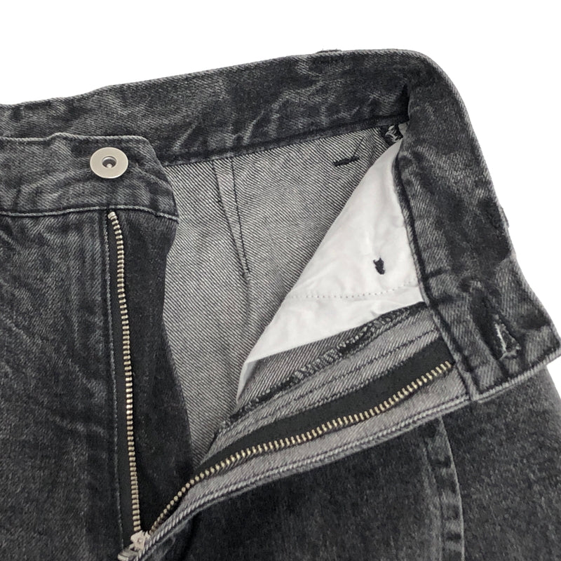 【中古品】【レディース】 MAISON SPECIALメゾンスペシャル LAYERED WRAP DENIM PANTS 21231465102 レイヤード ラップ デニムパンツ 切りっぱなし ボトムス 168-260701-rs-10-fur サイズ：36 カラー：ブラックデニム 万代Net店