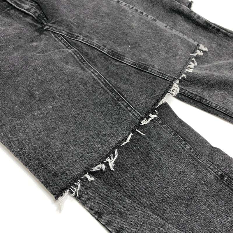 【中古品】【レディース】 MAISON SPECIALメゾンスペシャル LAYERED WRAP DENIM PANTS 21231465102 レイヤード ラップ デニムパンツ 切りっぱなし ボトムス 168-260701-rs-10-fur サイズ：36 カラー：ブラックデニム 万代Net店