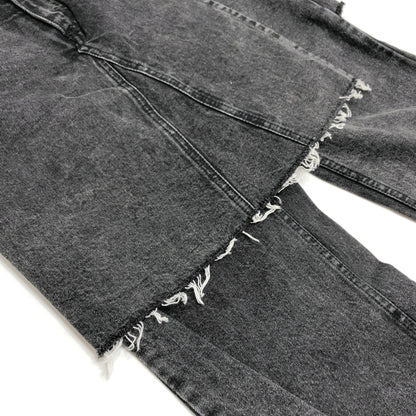 【中古品】【レディース】 MAISON SPECIALメゾンスペシャル LAYERED WRAP DENIM PANTS 21231465102 レイヤード ラップ デニムパンツ 切りっぱなし ボトムス 168-260701-rs-10-fur サイズ：36 カラー：ブラックデニム 万代Net店