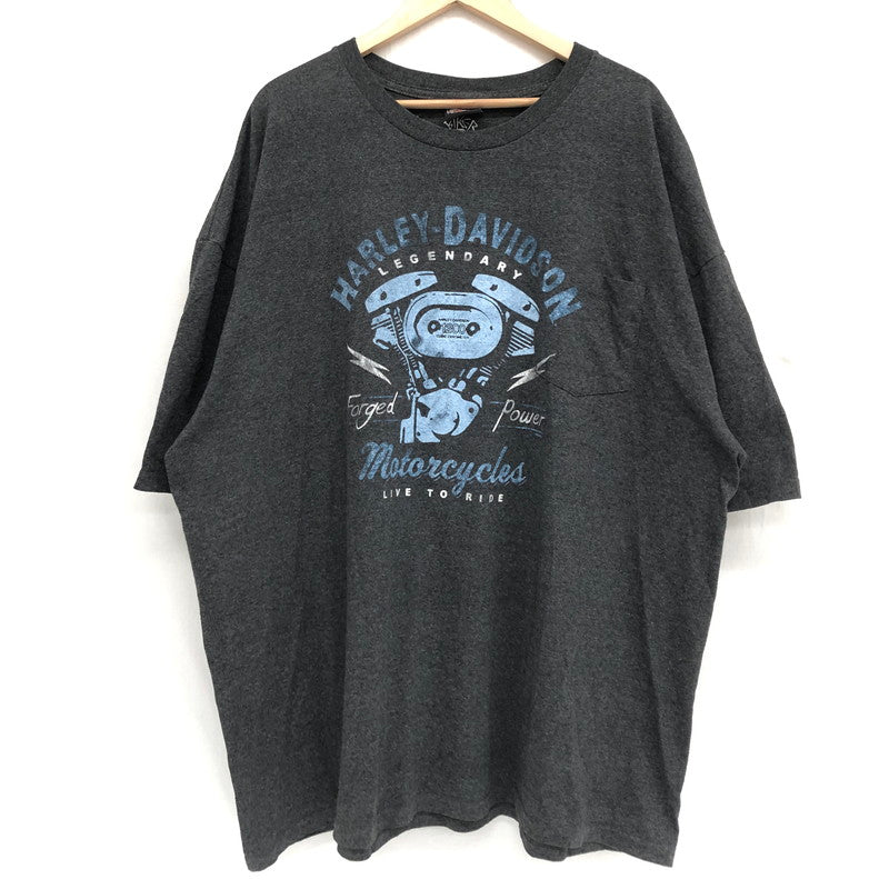 【中古品】【メンズ】 HARLEY DAVIDSON ハーレーダビッドソン S/S TEE 半袖 Tシャツ オーバーサイズ トップス アメカジ系 145-250728-rs-01-fur サイズ：不明 カラー：ダークグレー系 万代Net店
