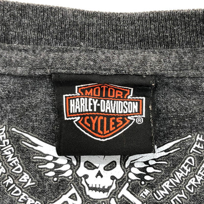 【中古品】【メンズ】 HARLEY DAVIDSON ハーレーダビッドソン S/S TEE 半袖 Tシャツ オーバーサイズ トップス アメカジ系 145-250728-rs-01-fur サイズ：不明 カラー：ダークグレー系 万代Net店
