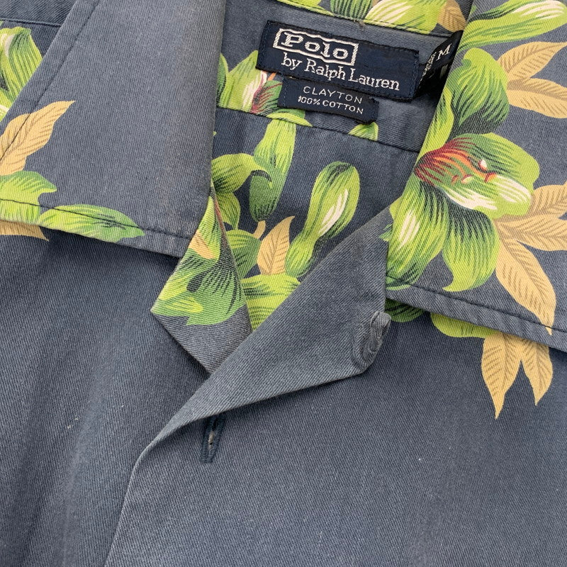【中古品】【メンズ】 POLO BY RALPH LAUREN ポロバイラルフローレン CLAYTON OPEN COLLAR SS SHIRT オープン カラー ショートスリーブ シャツ トップス 146-260917-kh-17-izu サイズ：M カラー：ネイビー系 万代Net店
