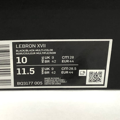 【中古品】【メンズ】 NIKE ナイキ LEBRON 17 JAMES GANG BQ3177-005 レブロン ジェームス ギャング スニーカー シューズ 靴 160-260701-rs-06-fur サイズ：28.0cm US10 カラー：ブラック/マルチカラー 万代Net店