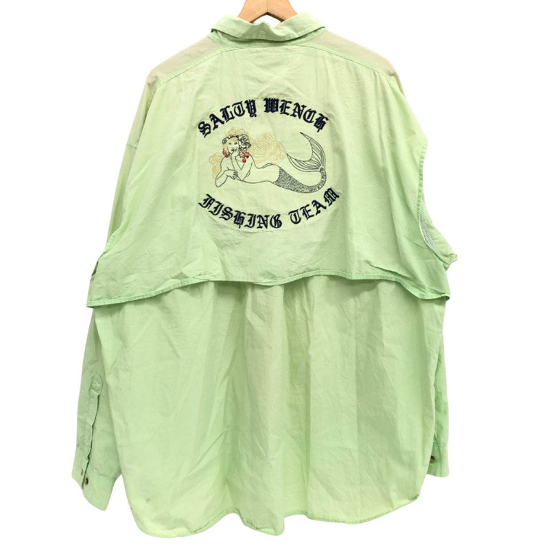 【ジャンク品】【メンズ】 Columbia コロンビア フィッシングシャツ FM7120 長袖 トップス 古着 アウトドア系 ヴィンテージ系 146-251017-rs-11-fur サイズ：XXL カラー：ライトグリーン 万代Net店