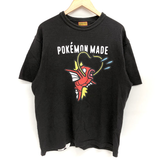 【中古品】【メンズ】 HUMAN MADE × POKEMON ヒューマンメイド GRAPHIC KOIKING SS TEE コイキング Tシャツ 半袖 トップス 142-260924-rs-02-fur サイズ：L カラー：ブラック 万代Net店
