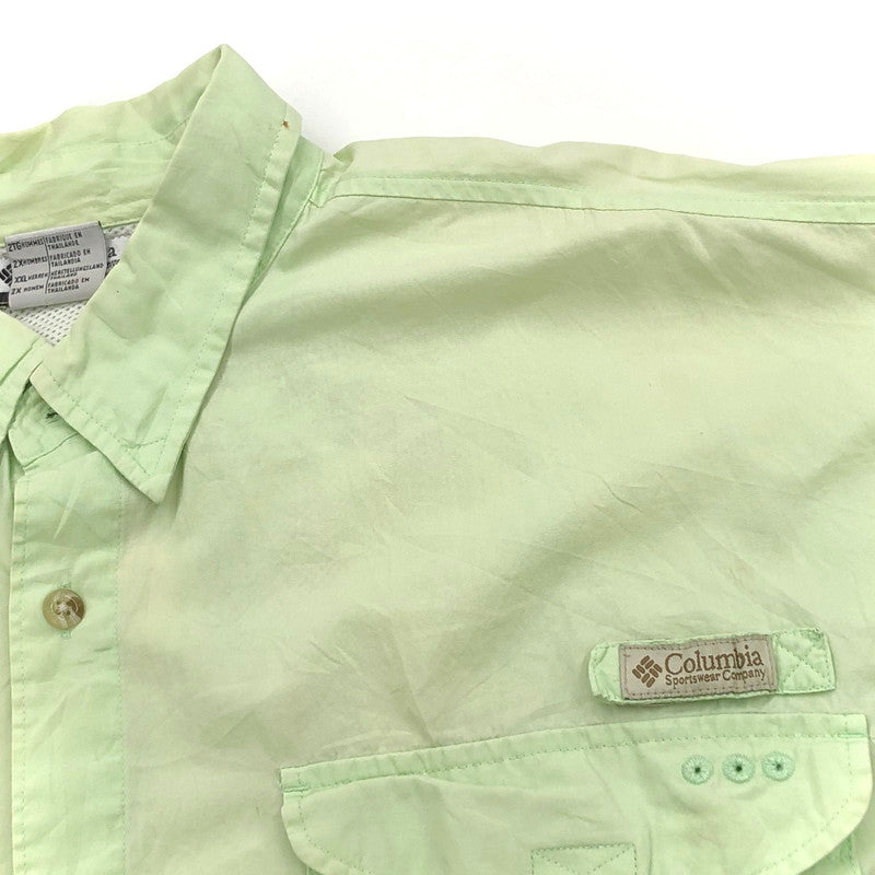 【ジャンク品】【メンズ】 Columbia コロンビア フィッシングシャツ FM7120 長袖 トップス 古着 アウトドア系 ヴィンテージ系 146-251017-rs-11-fur サイズ：XXL カラー：ライトグリーン 万代Net店