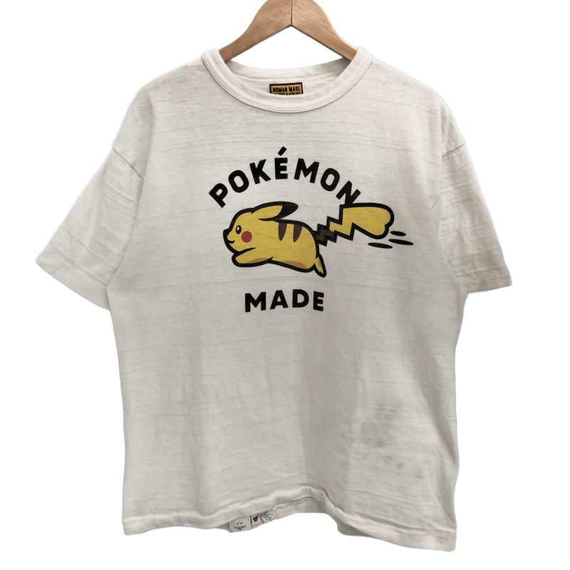 【現状渡し品】【メンズ】 HUMAN MADE × POKEMON ヒューマンメイド GRAPHIC PIKACHU SS TEE ピカチュウ Tシャツ 半袖 トップス 142-260924-rs-05-fur サイズ：L カラー：ホワイト 万代Net店
