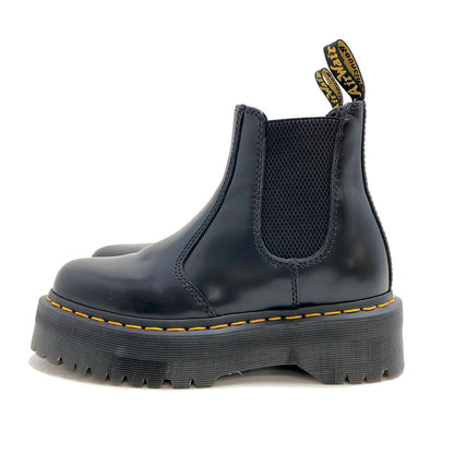 【中古品】【レディース】 Dr.Martens ドクターマーチン 2976 QUAD LEATHER PLATFORM CHELSEA BOOTS 24687001 チェルシーブーツ サイドゴア ブーツ シューズ 靴 167-260416-rs-03-fur サイズ：23.0cm UK4 カラー：ブラック 万代Net店