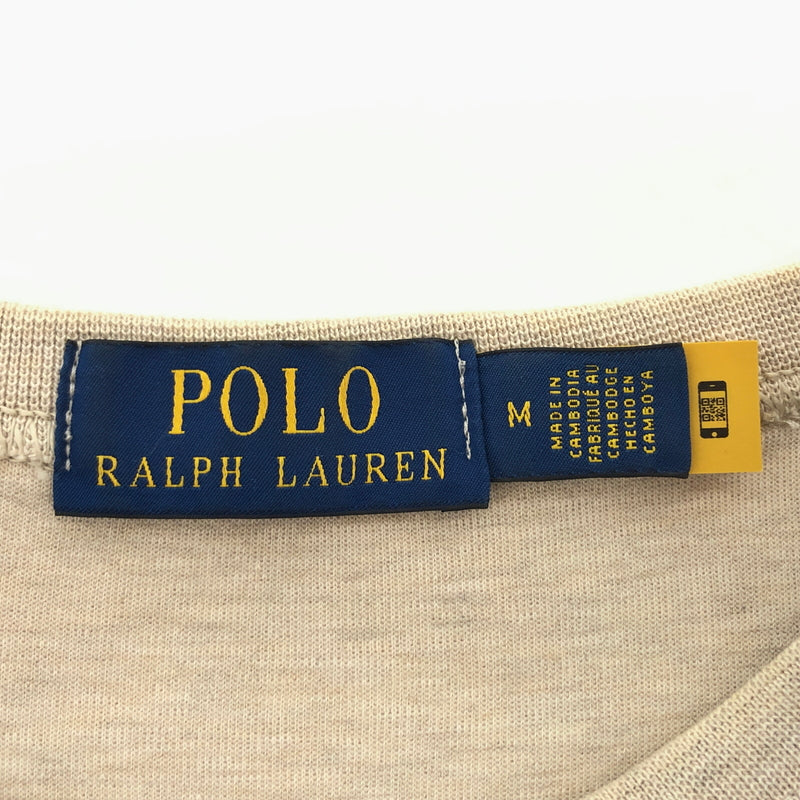 【現状渡し品】【メンズ】 POLO RALPH LAUREN ポロ・ラルフローレン S/S SWEATSHIRT 半袖 スウェット トップス 古着 147-260924-rs-07-fur サイズ：M カラー：ベージュ 万代Net店