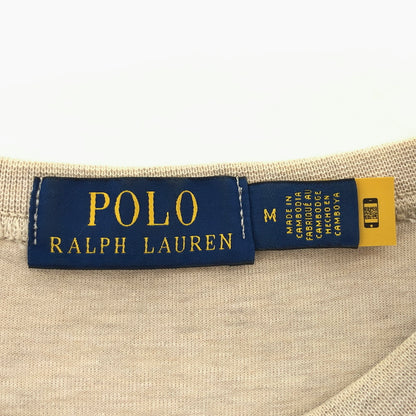 【現状渡し品】【メンズ】 POLO RALPH LAUREN ポロ・ラルフローレン S/S SWEATSHIRT 半袖 スウェット トップス 古着 147-260924-rs-07-fur サイズ：M カラー：ベージュ 万代Net店