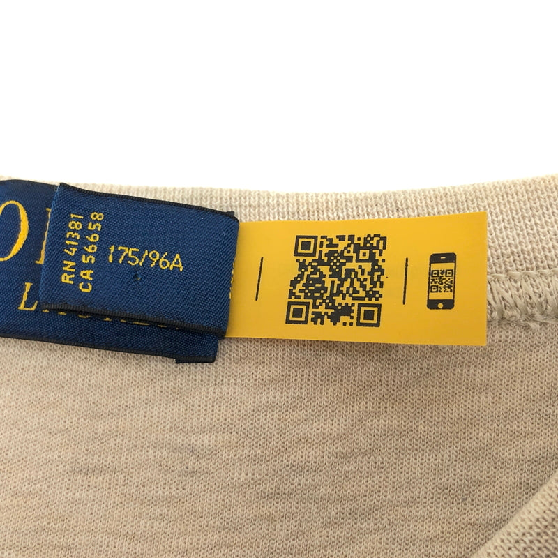【現状渡し品】【メンズ】 POLO RALPH LAUREN ポロ・ラルフローレン S/S SWEATSHIRT 半袖 スウェット トップス 古着 147-260924-rs-07-fur サイズ：M カラー：ベージュ 万代Net店