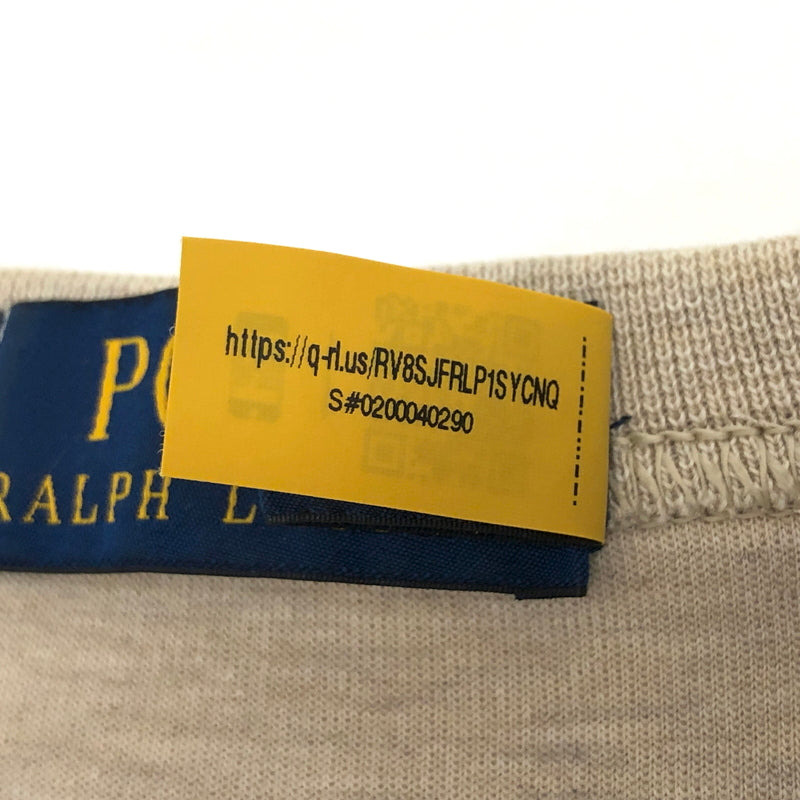 【現状渡し品】【メンズ】 POLO RALPH LAUREN ポロ・ラルフローレン S/S SWEATSHIRT 半袖 スウェット トップス 古着 147-260924-rs-07-fur サイズ：M カラー：ベージュ 万代Net店