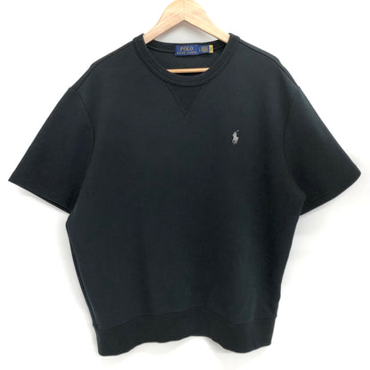 【現状渡し品】【メンズ】 POLO RALPH LAUREN ポロ・ラルフローレン S/S SWEATSHIRT 半袖 スウェット トップス 古着 147-260924-rs-08-fur サイズ：L カラー：ブラック 万代Net店