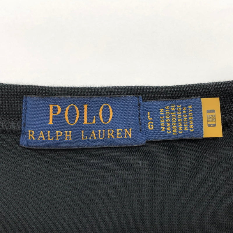 【現状渡し品】【メンズ】 POLO RALPH LAUREN ポロ・ラルフローレン S/S SWEATSHIRT 半袖 スウェット トップス 古着 147-260924-rs-08-fur サイズ：L カラー：ブラック 万代Net店