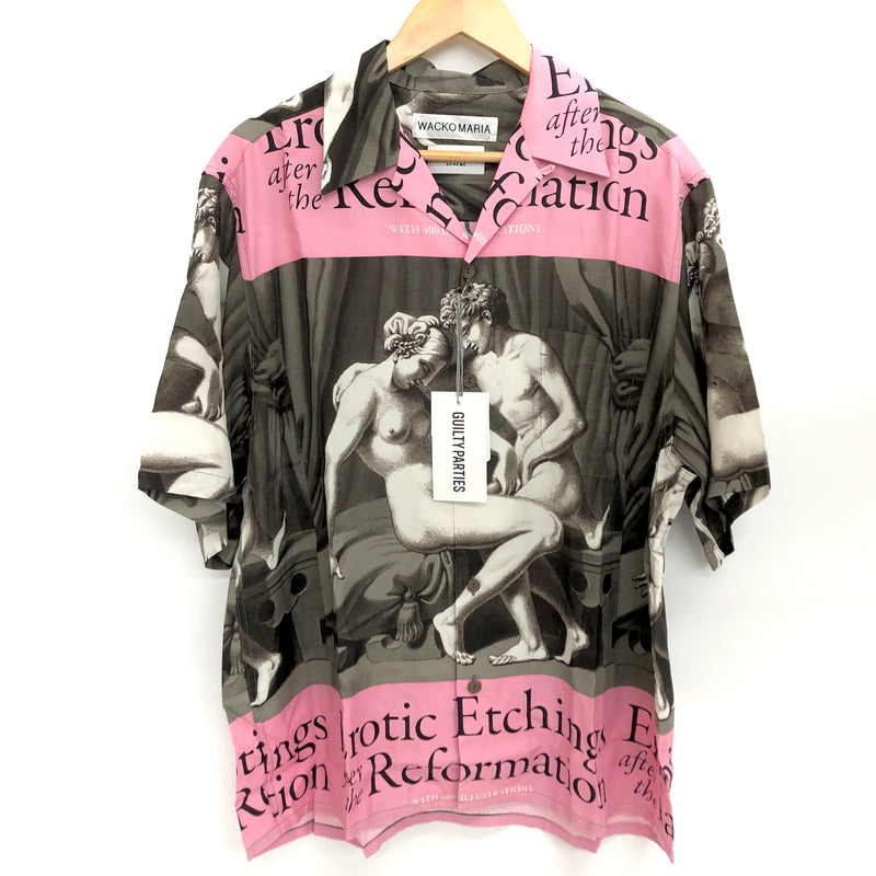 【中古美品】【メンズ】 WACKO MARIA ワコマリア 26SS THE PHOENICIAN SCHEME HAWAIIAN SHIRT (TYPE-4) TPS-WM-HI04 ハワイアンシャツ 半袖 トップス 142-260925-rs-01-fur サイズ：M カラー：ピンク/グレー系 万代Net店