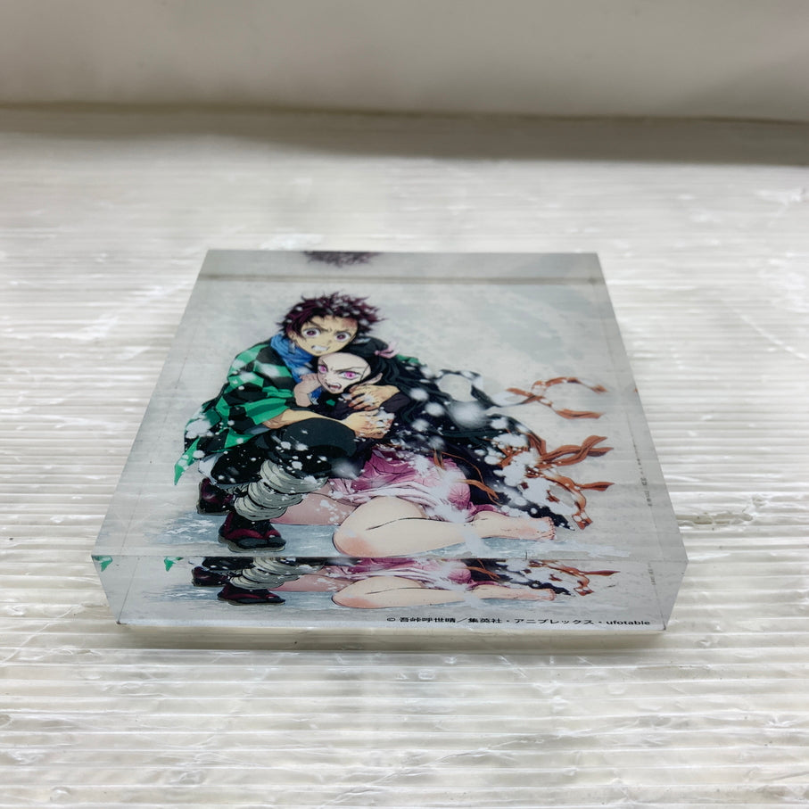 【中古品】 鬼滅の刃　アクリルブロック 竈門炭治郎 禰豆子 051-260716-YT-03-min 万代Net店