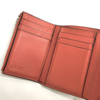 【中古品】【レディース】 LOEWE ロエベ SMALL VERTICAL WALLET "LIGHT OAT" C660S86X01 三つ折り財布 コンパクトウォレット 181-260416-rs-02-fur カラー：ライトオート/ハニー 万代Net店