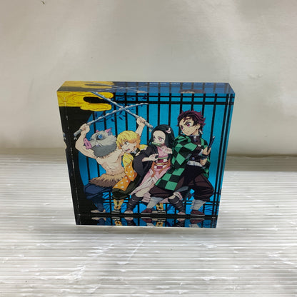 【中古品】 鬼滅の刃　アクリルブロック 竈門炭治郎 禰豆子 我妻善逸 嘴平伊之助 051-260716-YT-05-min 万代Net店