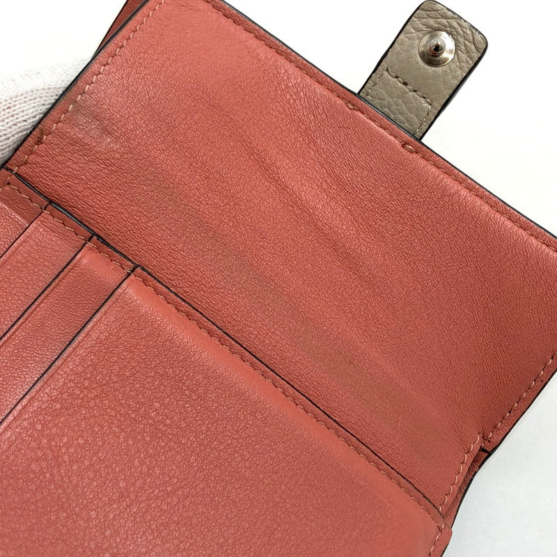 【中古品】【レディース】 LOEWE ロエベ SMALL VERTICAL WALLET "LIGHT OAT" C660S86X01 三つ折り財布 コンパクトウォレット 181-260416-rs-02-fur カラー：ライトオート/ハニー 万代Net店