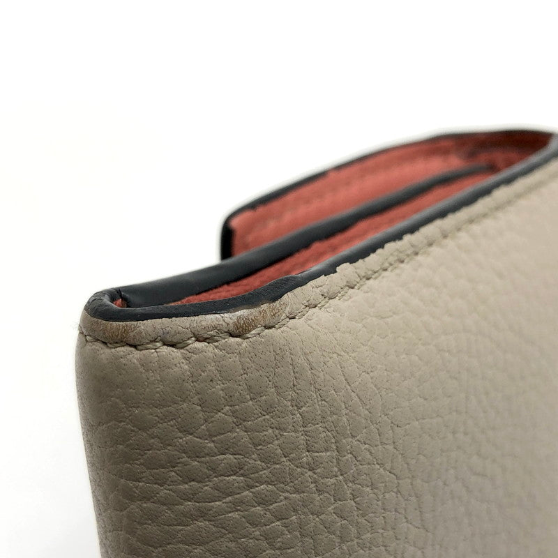 【中古品】【レディース】 LOEWE ロエベ SMALL VERTICAL WALLET "LIGHT OAT" C660S86X01 三つ折り財布 コンパクトウォレット 181-260416-rs-02-fur カラー：ライトオート/ハニー 万代Net店