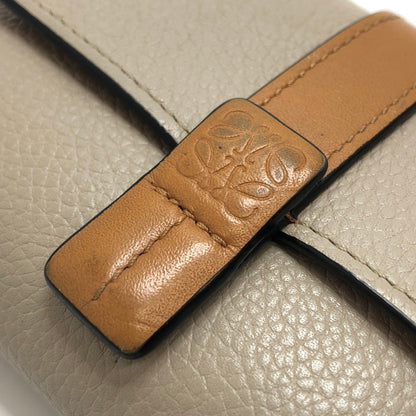 【中古品】【レディース】 LOEWE ロエベ SMALL VERTICAL WALLET "LIGHT OAT" C660S86X01 三つ折り財布 コンパクトウォレット 181-260416-rs-02-fur カラー：ライトオート/ハニー 万代Net店