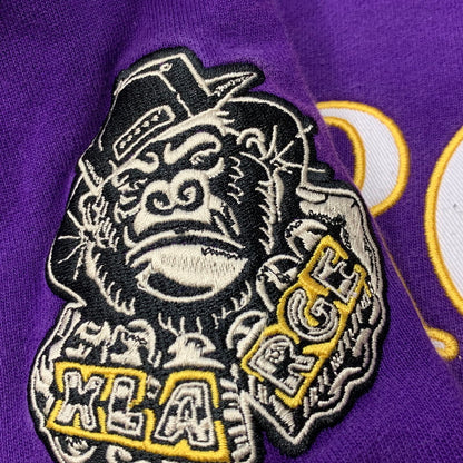 【現状渡し品】【メンズ】 XLARGE エクストララージ 101224012014 XL RECORDS HALF ZIP PULLOVER SWEAT レコーズ ハーフ ジップ プルオーバー スウェット トップス 142-260812-kh-07-izu サイズ：XL カラー：パープル 万代Net店