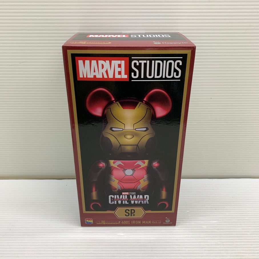 【中古品】 Happyくじ MARVEL STUDIOS BE@RBRICK SP賞 BE@RBRICK 400％ アイアンマン マーク46 フィギュア 箱あり 055-260716-YT-07-min 万代Net店