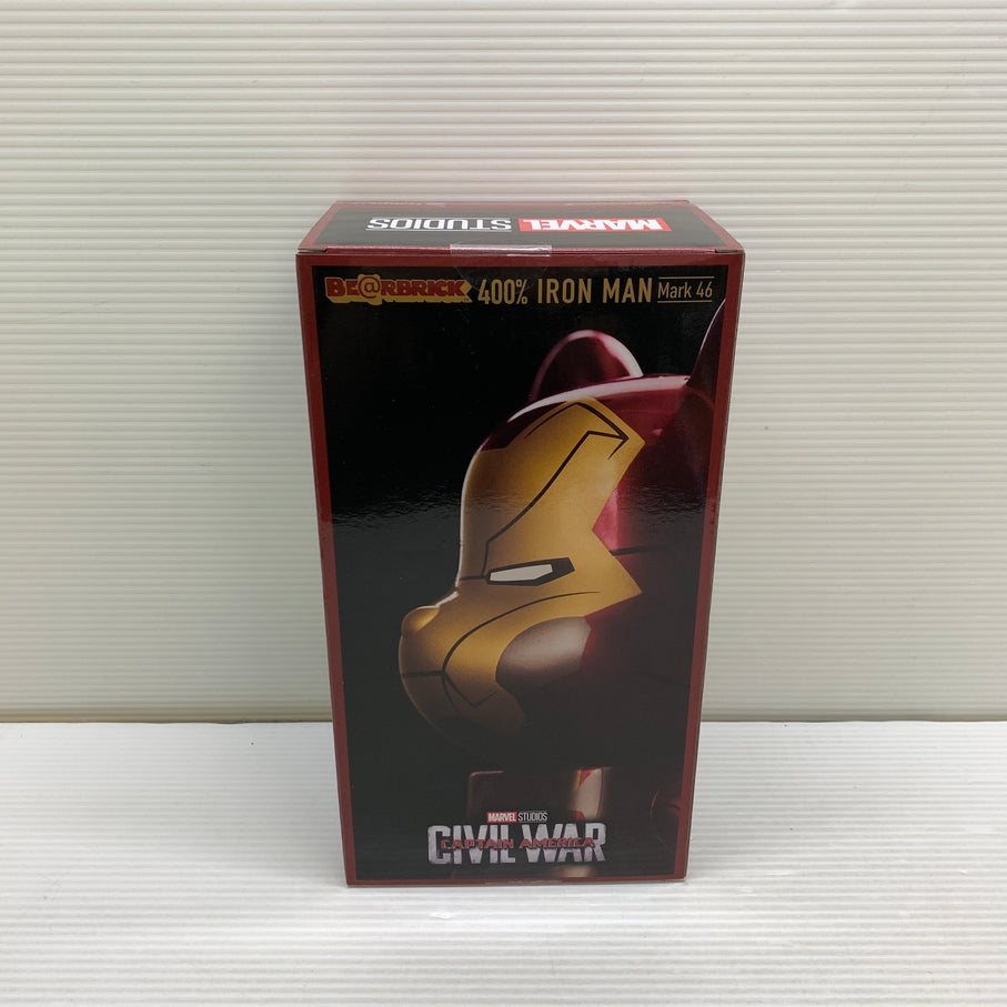 【中古品】 Happyくじ MARVEL STUDIOS BE@RBRICK SP賞 BE@RBRICK 400％ アイアンマン マーク46 フィギュア 箱あり 055-260716-YT-07-min 万代Net店