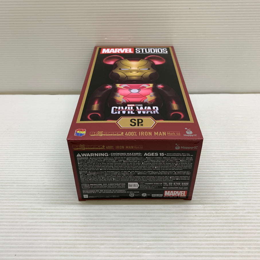 【中古品】 Happyくじ MARVEL STUDIOS BE@RBRICK SP賞 BE@RBRICK 400％ アイアンマン マーク46 フィギュア 箱あり 055-260716-YT-07-min 万代Net店