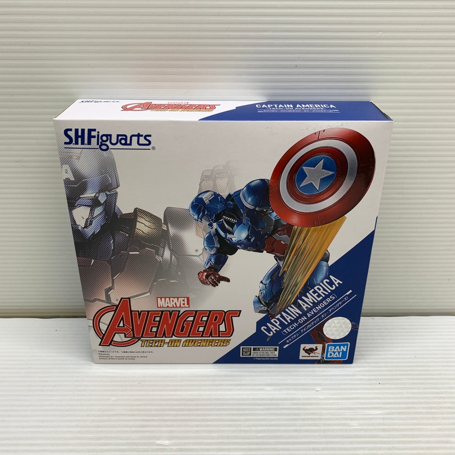 【中古品】 S.H.F キャプテン・アメリカ (テック・オン アベンジャーズ) フィギュア 箱あり 055-260716-YT-08-min 万代Net店